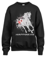 White Horse Lovers Equestrian Horseback Riding Happiness Art