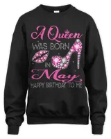 A Queen Was Born in May Birthday Shoes Diamond Lips Gifts