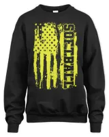 Softball Pitcher Hitter Catcher American Flag 217