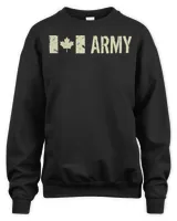 canadian military army (black flag) t shirt