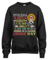Dyslexia Awareness See World Unique Not Disability Sunflower