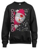 Official Snowman Choose Kind Merry Christmas Autism Shirt