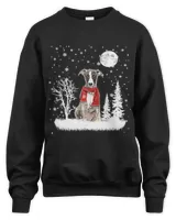 Whippet Under Moonlight Snow Christmas Pajama 313