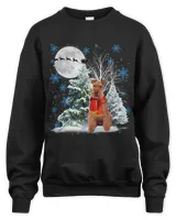 Welsh Terrier Under Moonlight Snow Christmas Pajama 59