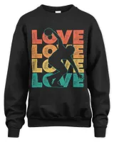 Retro Bowling Love Word Theme Graphic Design Bowler