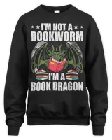 Im A Book Dragon Not A Worm Book Lovers Reading