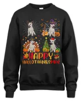 Halloween Christmas Funny Rat Terrier Dog Hallothanksmas