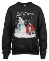 Border Collie Santa Dog Christmas Snowman Xmas Pajama 305