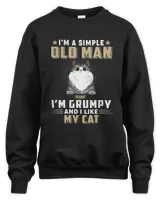 Simple Old Man Cat - Personalized Custom QTCAT040223A1