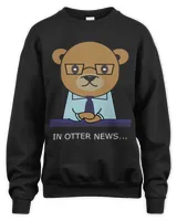 In Otter News Awesome Otter Lovers Funny News Reporter Otter