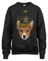 New Year African Basenji New Years Eve Party Countdown Dog110