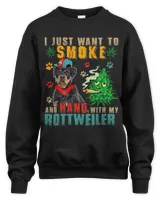 Vintage Smoke And Hang With My Rottweiler Funny Smoker Weed