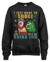 Vintage Smoke And Hang With My Shiba Inu Funny Smoker Weed