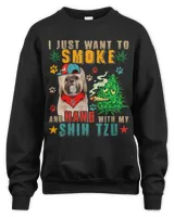 Vintage Smoke And Hang With My Shih Tzu Funny Smoker Weed