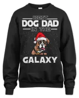 Boxer Best Dog Dad In The Galaxy Funny Puppy Christmas Xmas 93 Boxers Dog