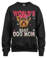 Womens Worlds Best Yorkshire Terrier Dog Mom Funny Mothers Day