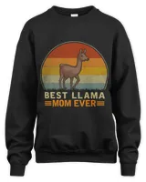 Womens Best Llama Mom Ever Retro Vintage Llama Lover Mommy