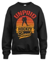 Unpaid Hockey Scout Retro Fan Of League Ice Hockey Players