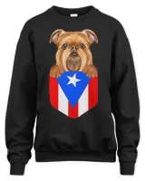 Puerto Rico Flag Brussels Griffon Dog In Pocket Tank Top