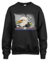 Thin Gold Line Bald Eagle 911 Dispatchers 4th Of July Gift