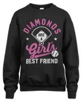Diamonds Are A Girls Best Friend Baseball Softball Shirt