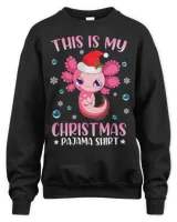 Axolotl Santa Claus Christmas This Is My Christmas Pajama 456