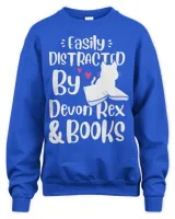 Easily Distracted By Devon Rex And Books Funny Kitten Book