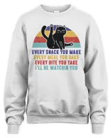 Vintage Every Snack You Make Every Meal You Bake I’ll Be Watching You, Cat Lover Tee, Cute Meow Cat Lover Tee, Cat Life Shirt