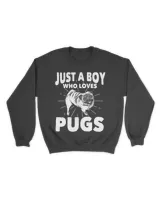 Just A Boy Who Loves Pugs Dog Owner Gift Pug