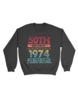 50th Birthday 50 Year Old Gifts Vintage 1974 Limited Edition T-Shirt