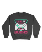 RD Official Teenager Level 13 Unlocked 13Th Birthday Gamer Boys Shirt1