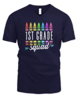 1st Grade Squad Team Crew Back School Graduation Teacher T-Shirt