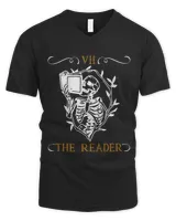 Reader Tarot Card Funny Skeleton Librarian Halloween