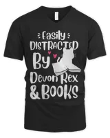 Easily Distracted By Devon Rex And Books Funny Kitten Book