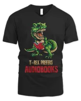 Gifts For Readers Funny TRex Prefers Reading Audiobooks