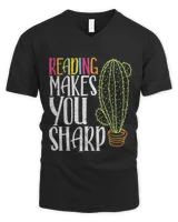 Book Reading Funny Sarcastic Cactus ELA Reading Makes You Sharp Teacher