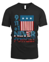 9.11.01 Never Forget Patriot Day American Flag T-Shirt