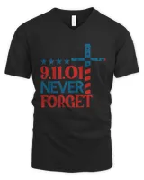 9.11.2001 Never Forget Patriot Day Cross T-Shirt