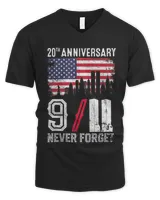 9-11 20th Anniversary Patriot Day Never Forget T-Shirt