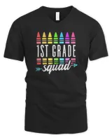 1st Grade Squad Team Crew Back School Graduation Teacher T-Shirt