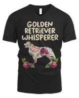 Golden Retriever Goldie Dog Floral Golden Retriever Whisperer Dog Lover Girls Women 232 Retrievers