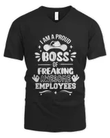 New I Am A Proud Boss Of Freaking Awesome Employees T-Shirt