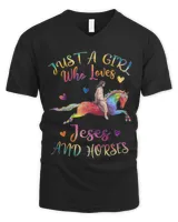Jesus And Horses Rainbow Horse Gifts For Girls Women 23