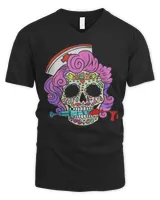 Skull Halloween Nurse Nursing Cute Shirt