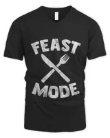 Thanksgiving Feast Mode Ready To Dig In Distressed T-Shirt