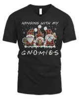 Hanging With My Gnomies Buffalo Plaid Red Christmas Lights Shirt