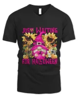 Pink Witch Gnome For Women Funny Waiting For Halloween Quote