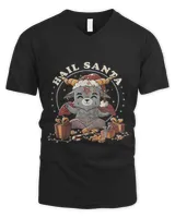 Halloween Hail Santa Funny Sarcastic Baphomet Christmas596