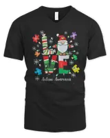 Gnome Love Autism Awareness Light Merry Christmas Shirt