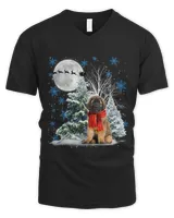 Leonberger Under Moonlight Snow Christmas Pajama 104